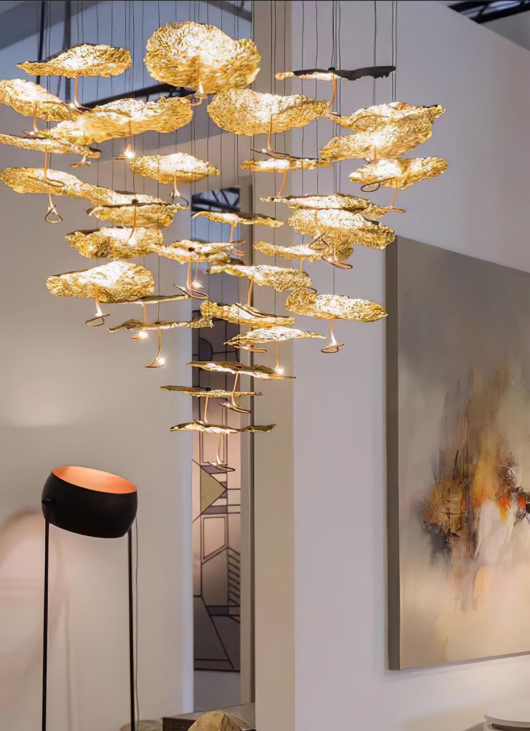 Aureate Cloud Brass Cluster żyrandol