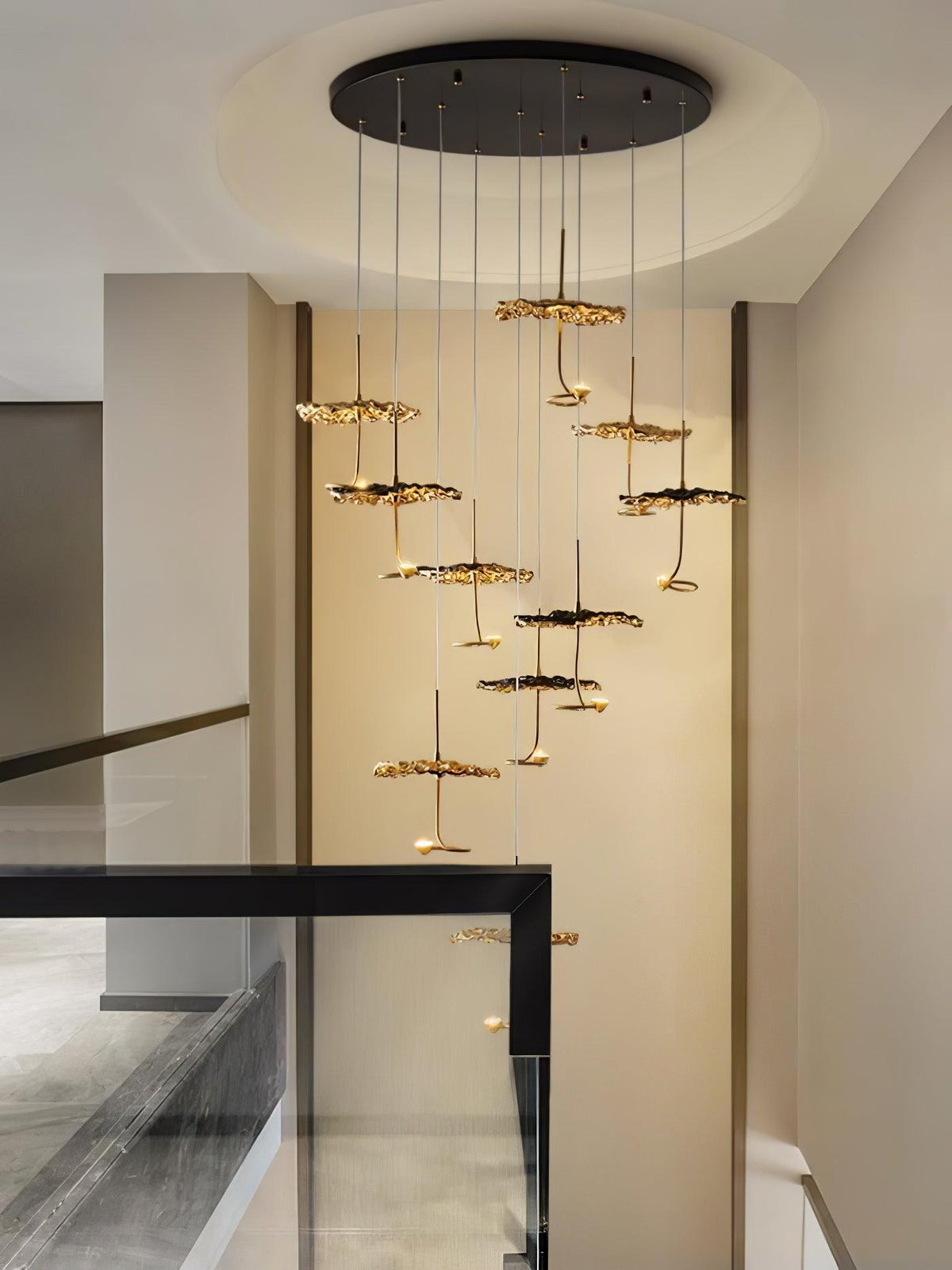 Aureate Cloud Brass Cluster żyrandol