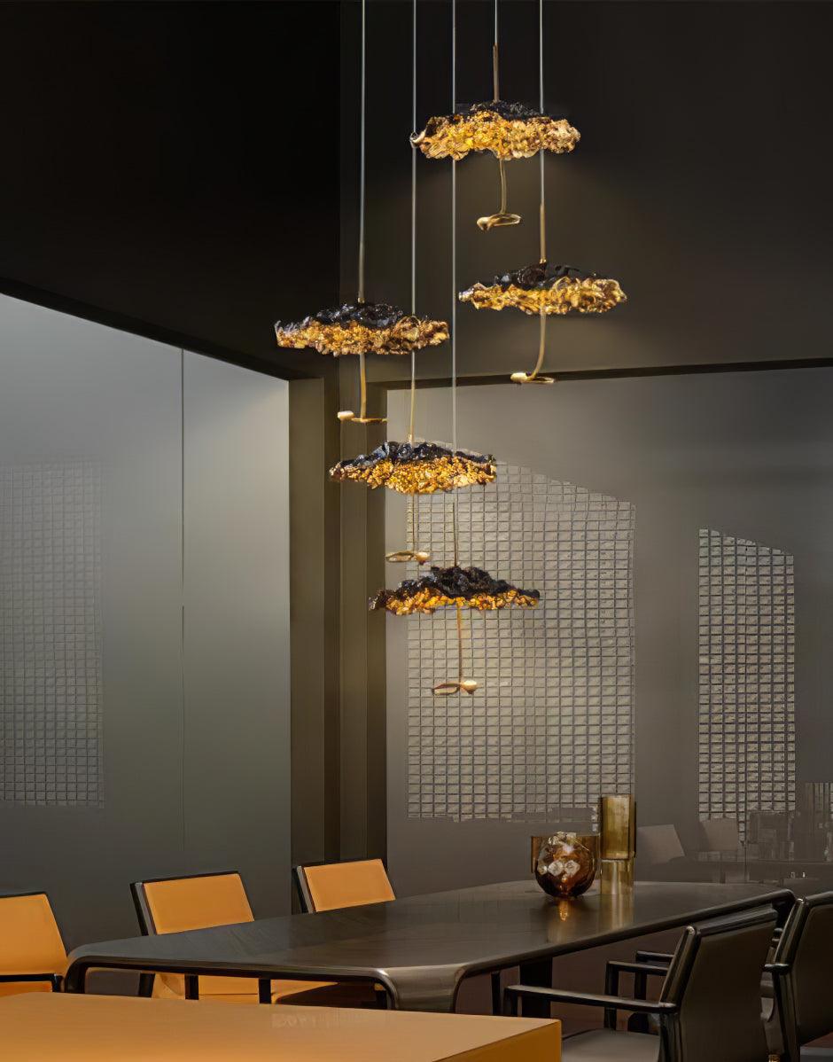 Aureate Cloud Brass Cluster żyrandol
