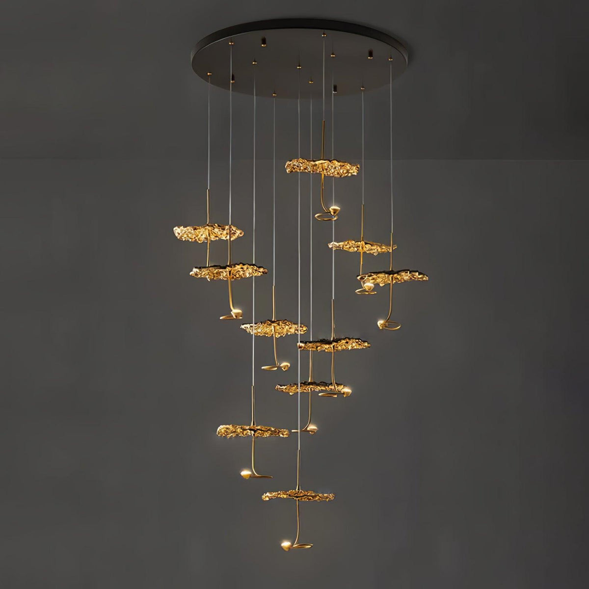 Aureate Cloud Brass Cluster żyrandol