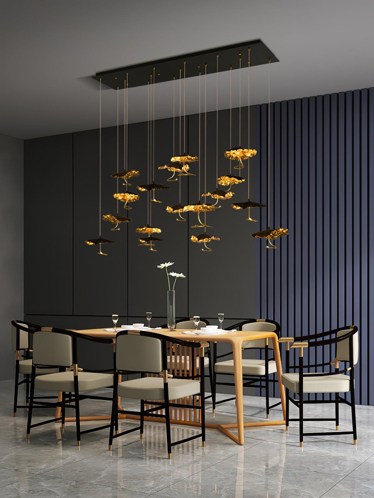 Aureate Cloud Brass Cluster żyrandol