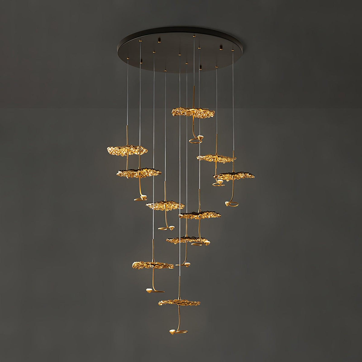 Aureate Cloud Brass Cluster żyrandol