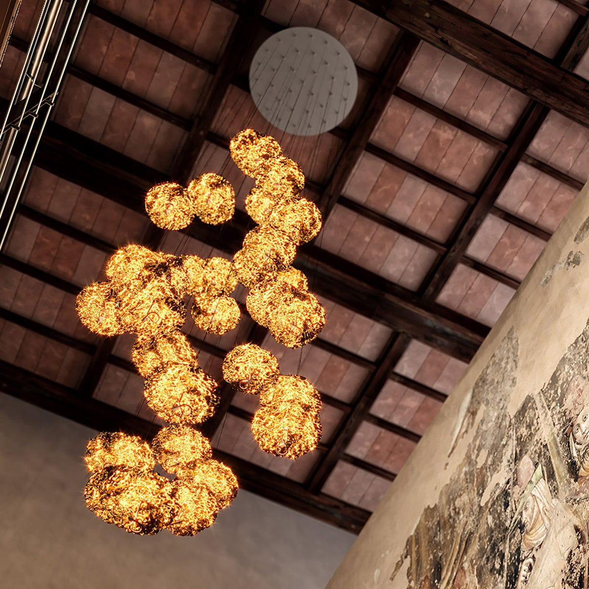 Aureate Cloud Brass Cluster żyrandol