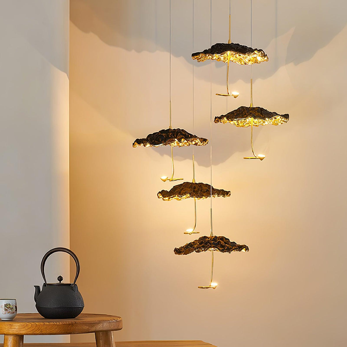 Aureate Cloud Brass Cluster żyrandol