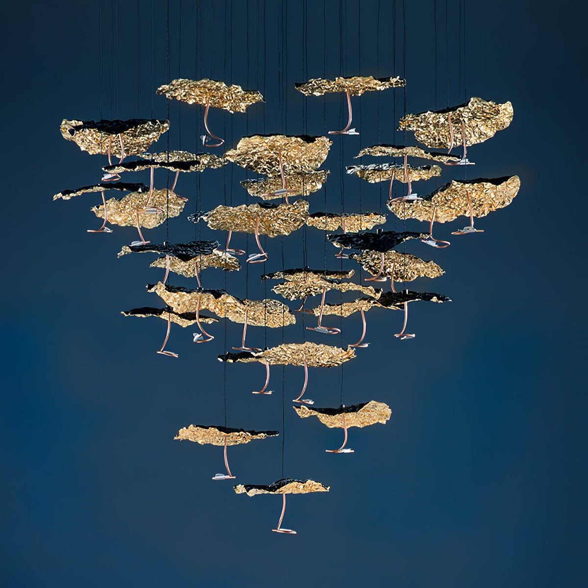 Aureate Cloud Brass Cluster żyrandol