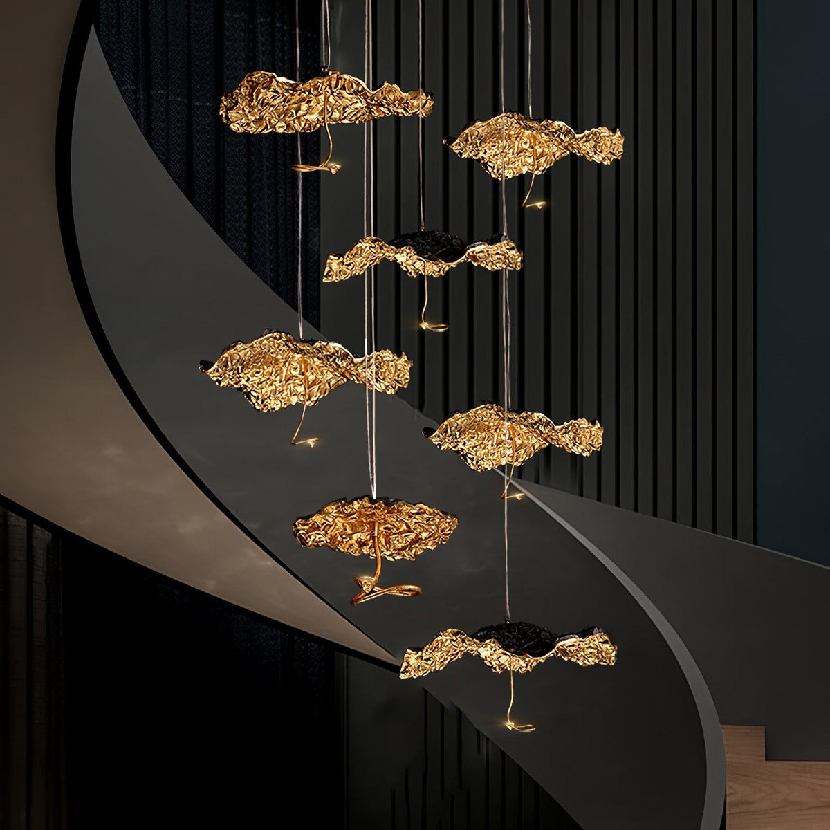 Aureate Cloud Brass Cluster żyrandol