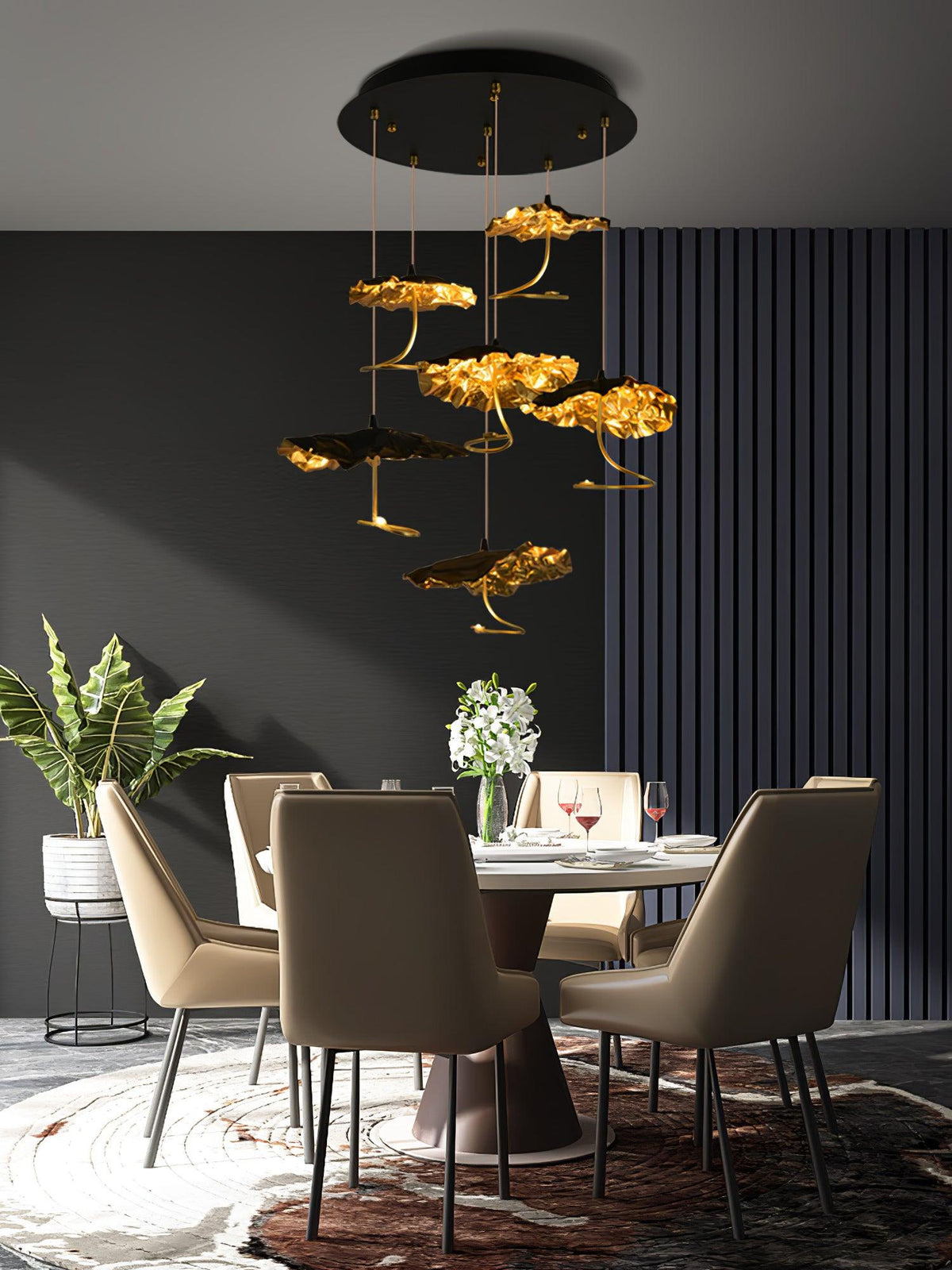 Aureate Cloud Brass Cluster żyrandol