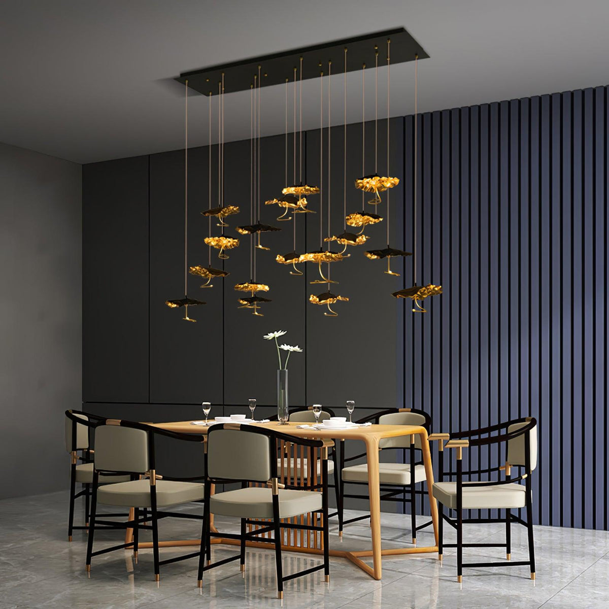 Aureate Cloud Brass Cluster żyrandol