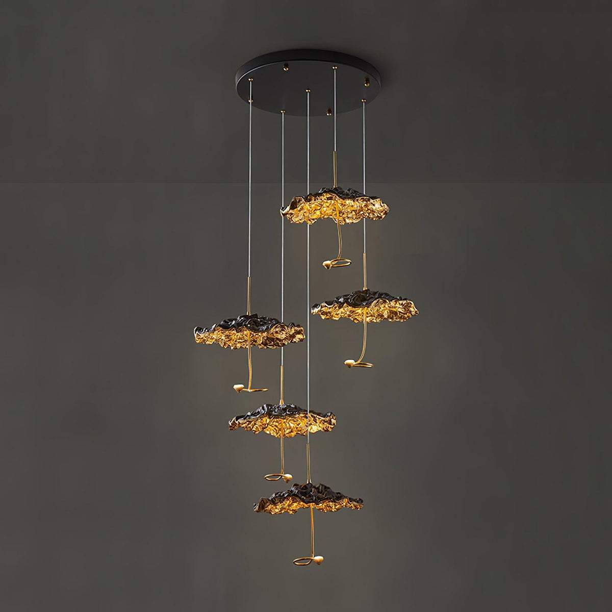 Aureate Cloud Brass Cluster żyrandol