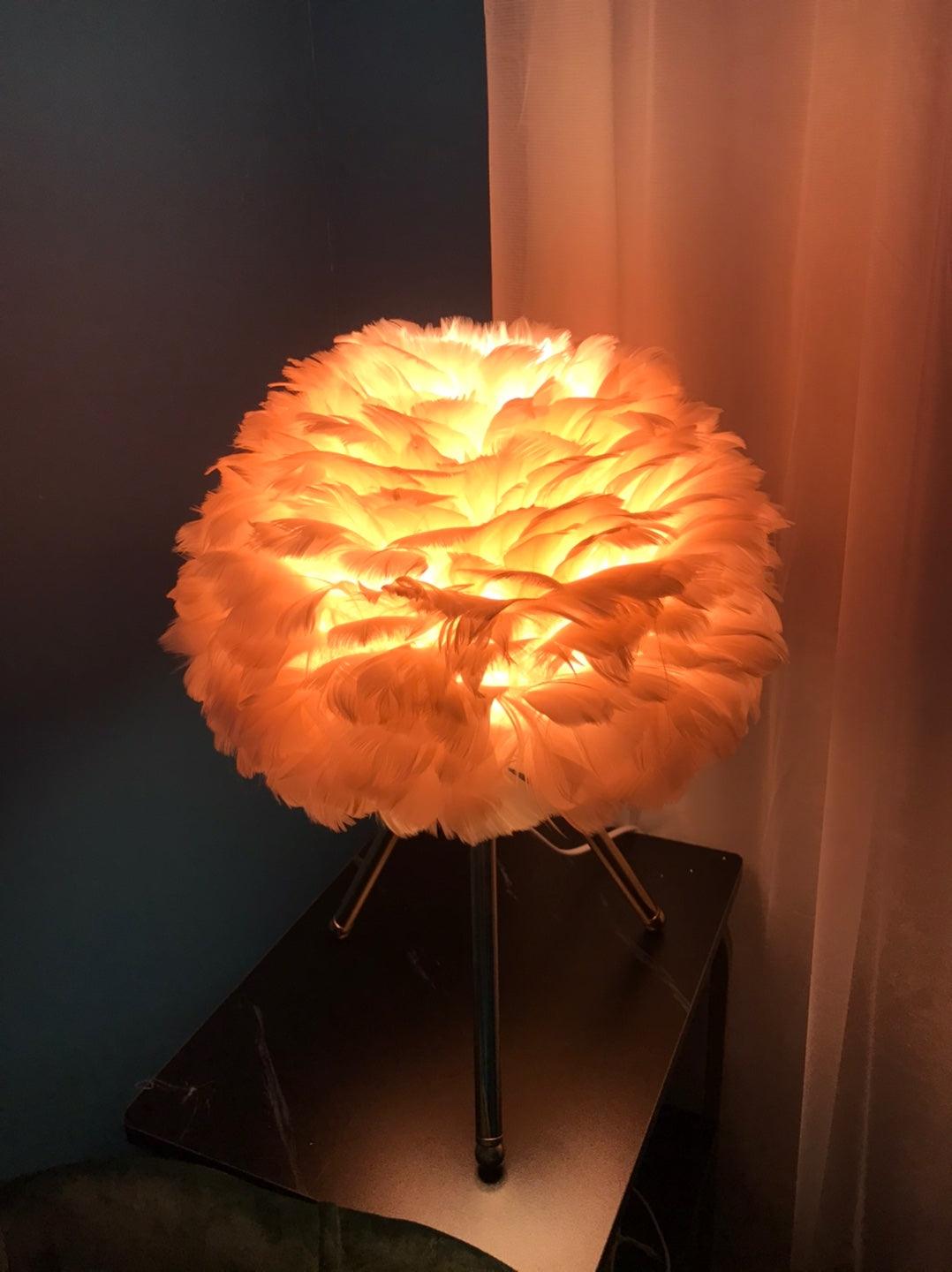 Nilo lampa stołowa ze szczegółami piórowymi w stylu damskim