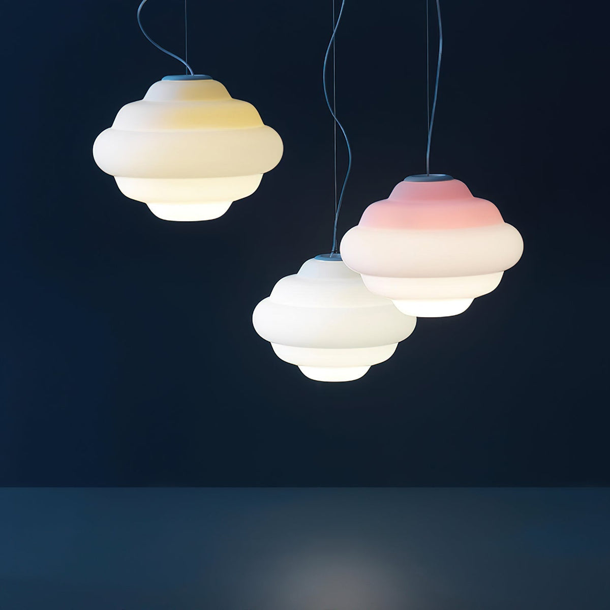 Eurvenara Premium nordycki żyrandol wiszący ze szkła Art Cloudy
