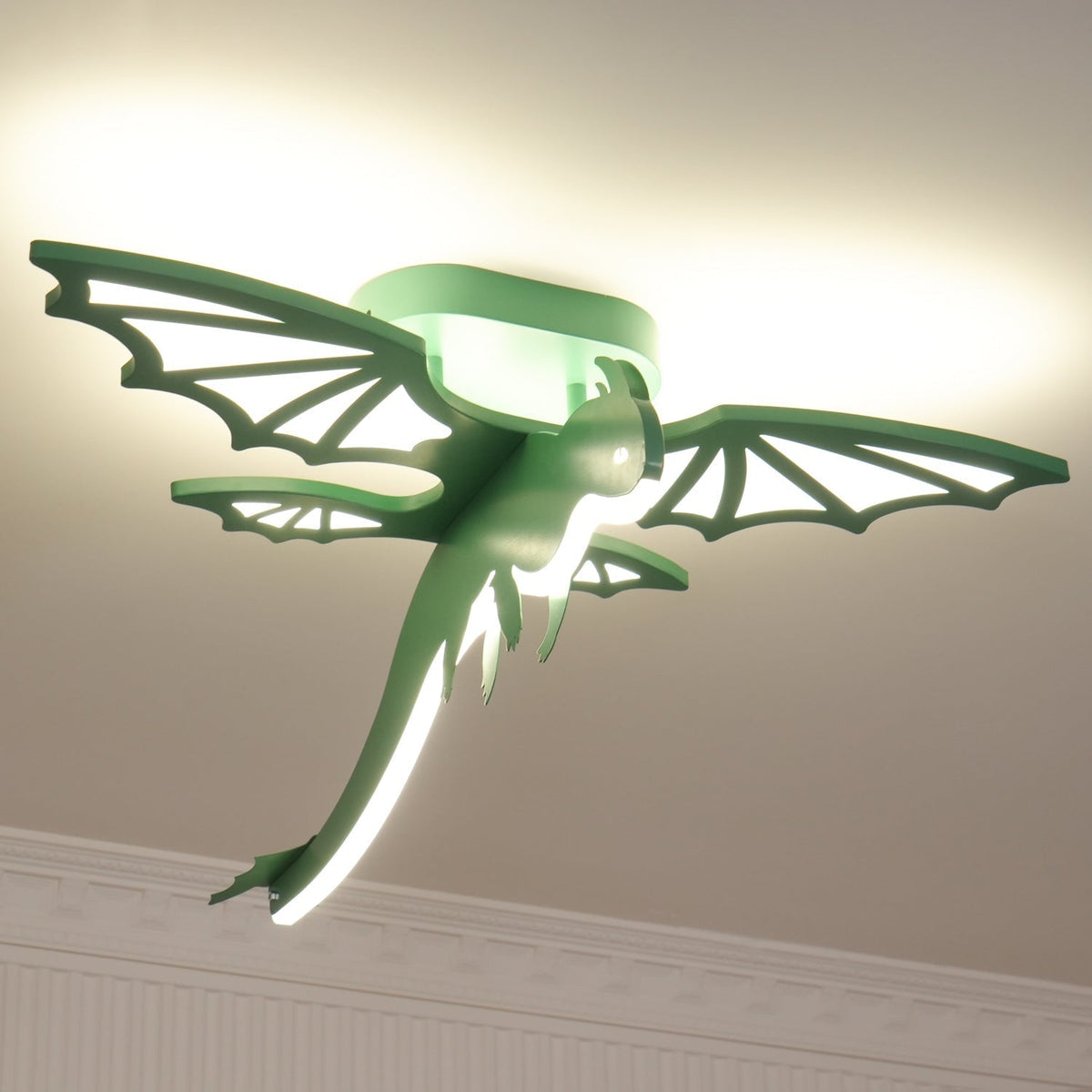 Miriora lampa sufitowa zielony Dinosaur LED