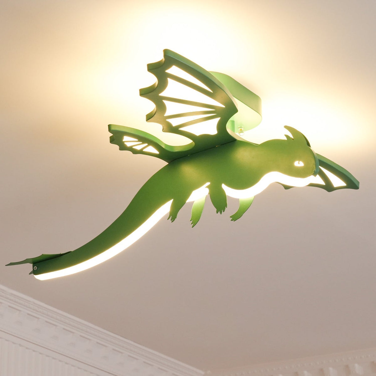 Miriora lampa sufitowa zielony Dinosaur LED