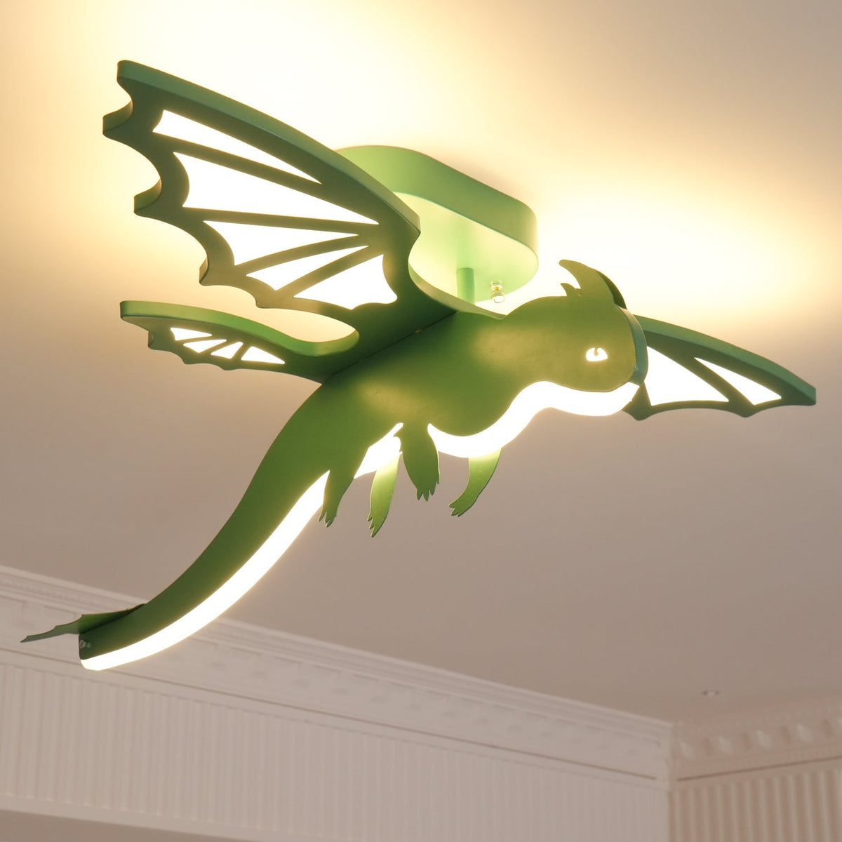 Miriora lampa sufitowa zielony Dinosaur LED