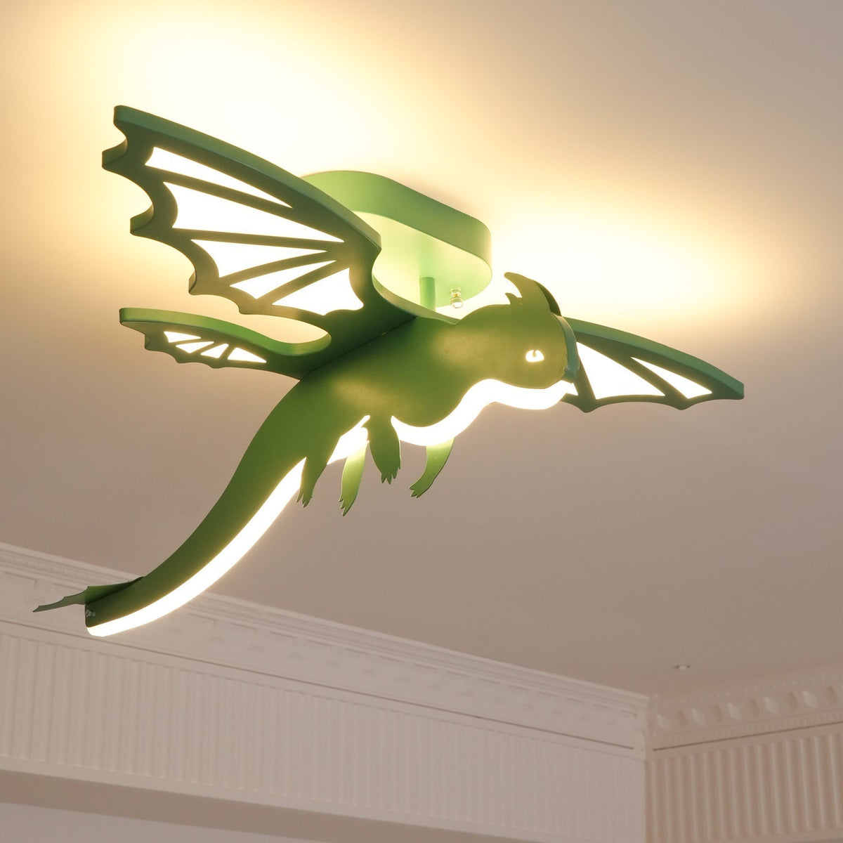 Miriora lampa sufitowa zielony Dinosaur LED