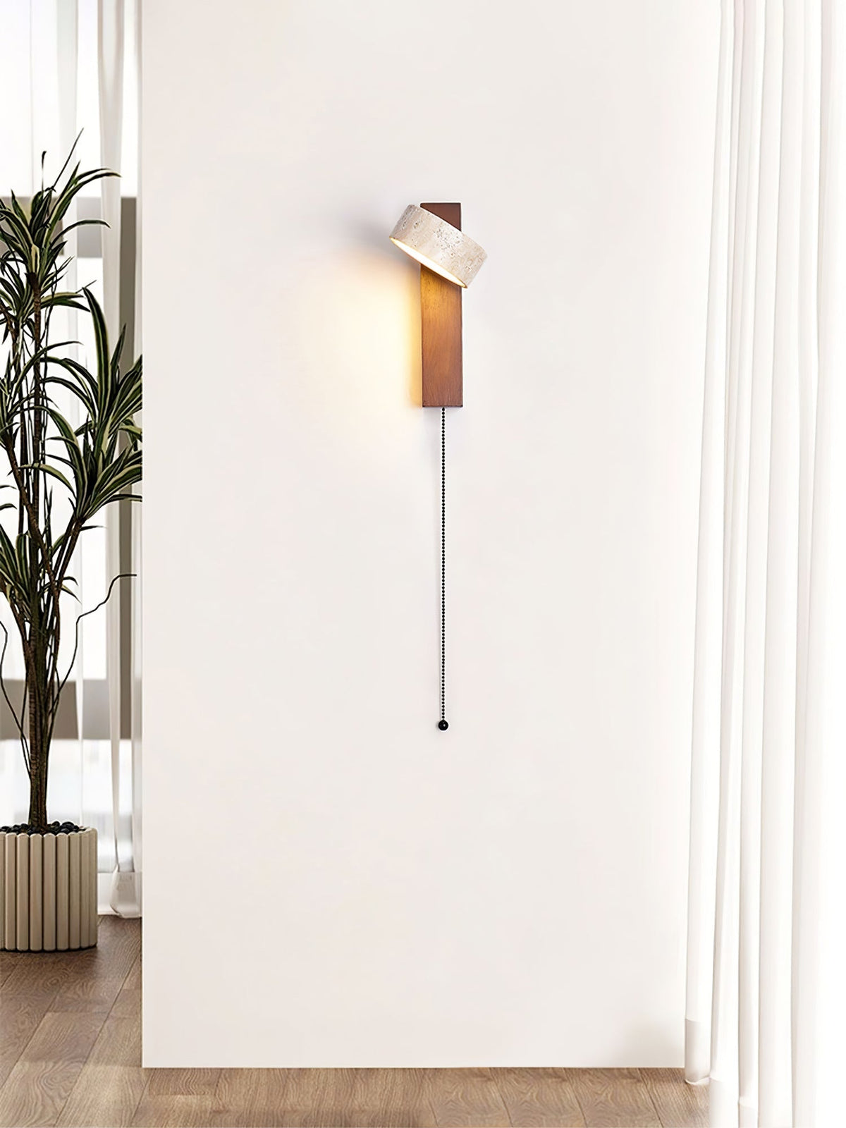Tavalina Cylinder-Stack Travertine kinkiet