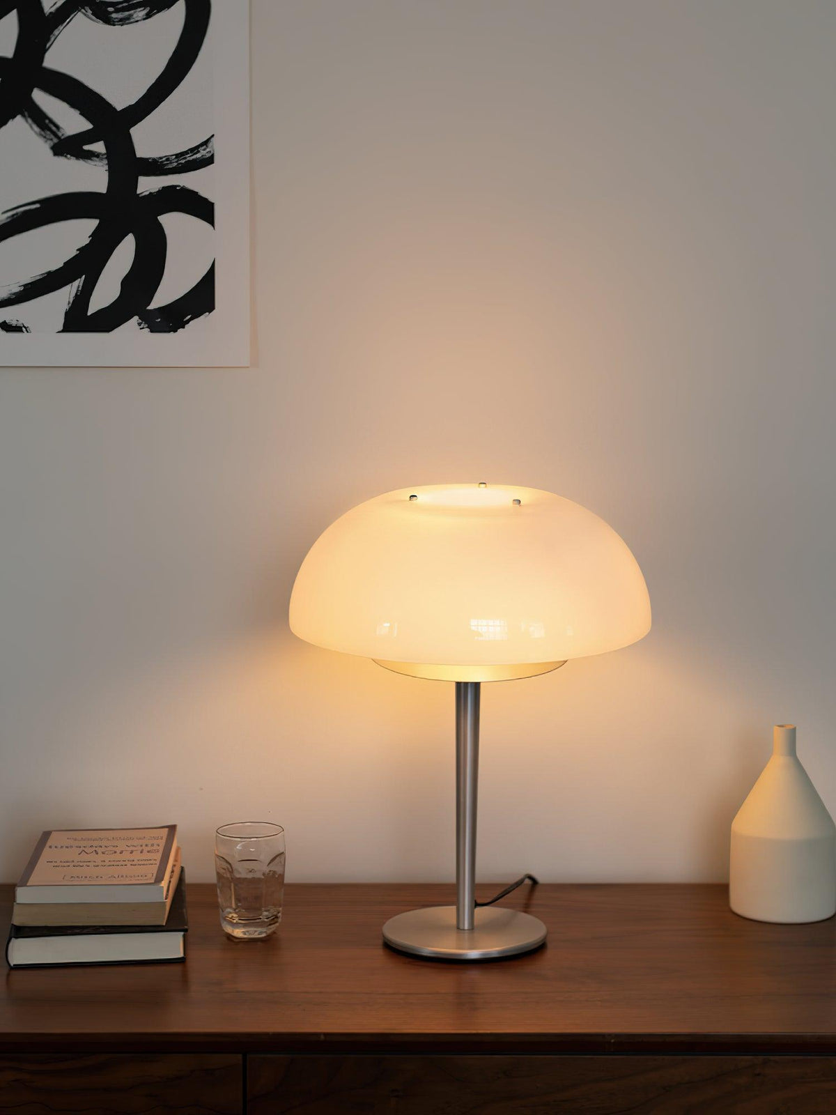 Nilten nowoczesna lampa stołowa ze szkła