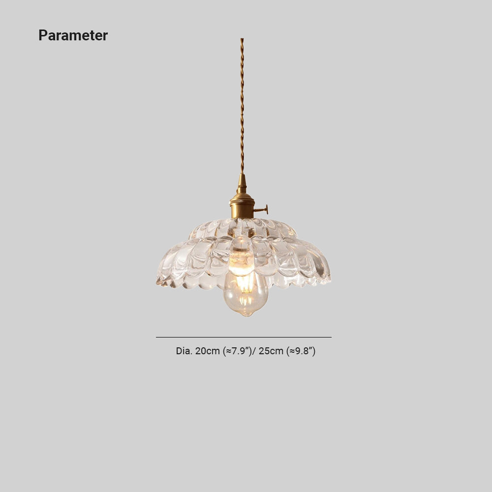 Valentina vintage lampa wisząca ze szkła metalowego do sypialni/jadalni