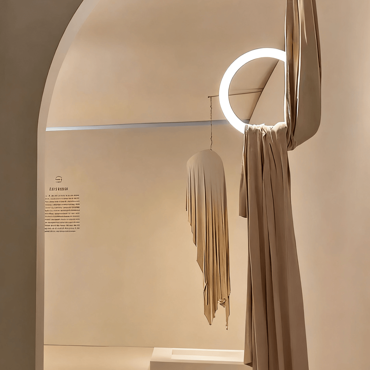 Serelia wisząca lampa sufitowa z tkaniną w stylu zasłony