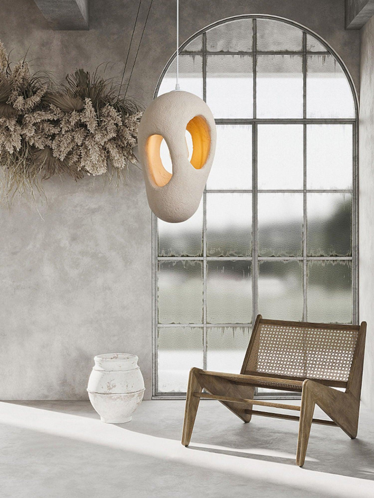 Evenu beżowa artystyczna lampa wisząca