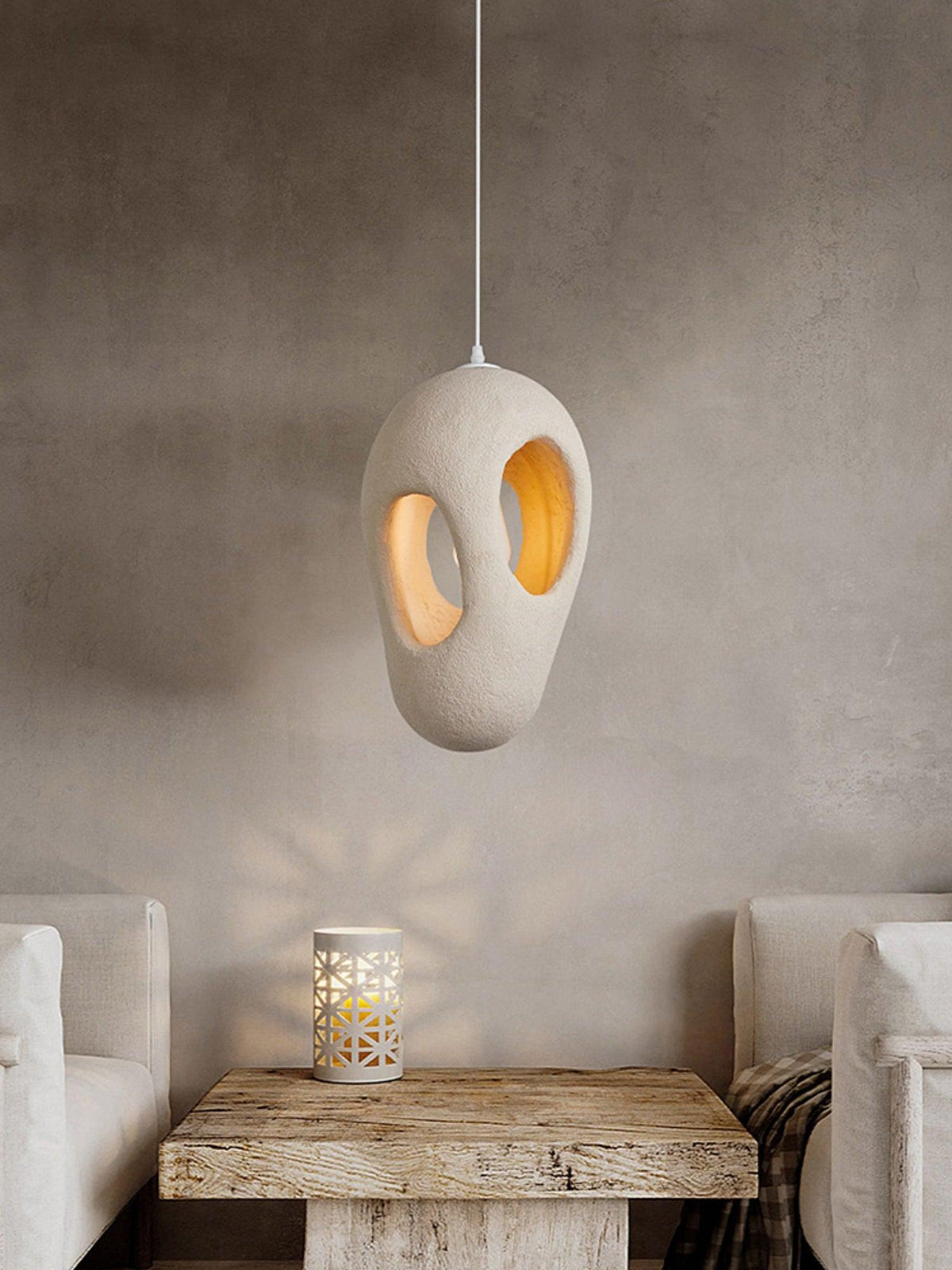 Evenu beżowa artystyczna lampa wisząca