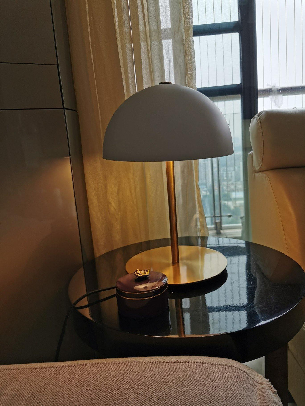 Brioth lampa stołowa ze szkła akrylowego w stylu skandynawskim