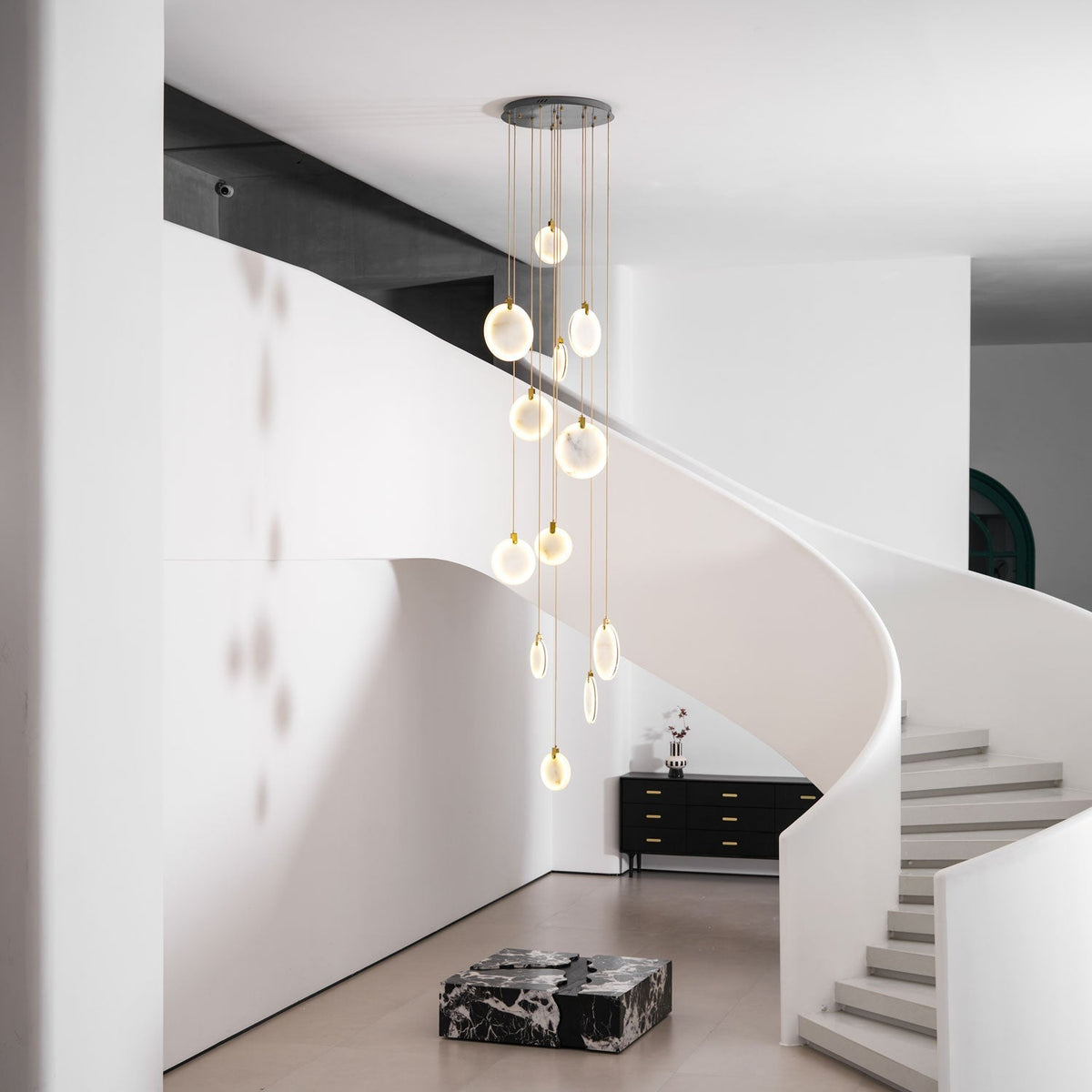Harvest żyrandol wiszący z alabastrem