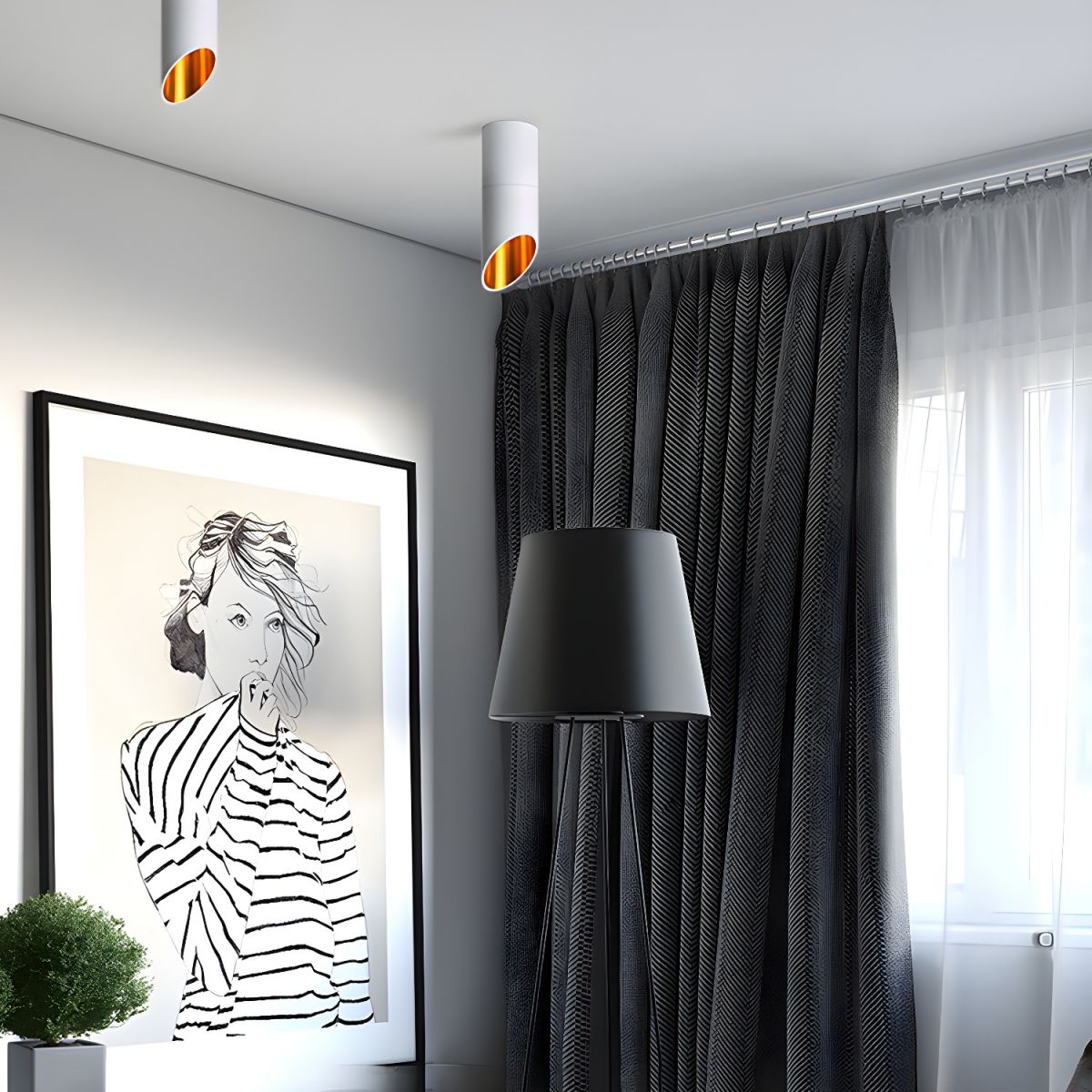 Mirinel nowoczesna minimalistyczna lampa sufitowa w rurze