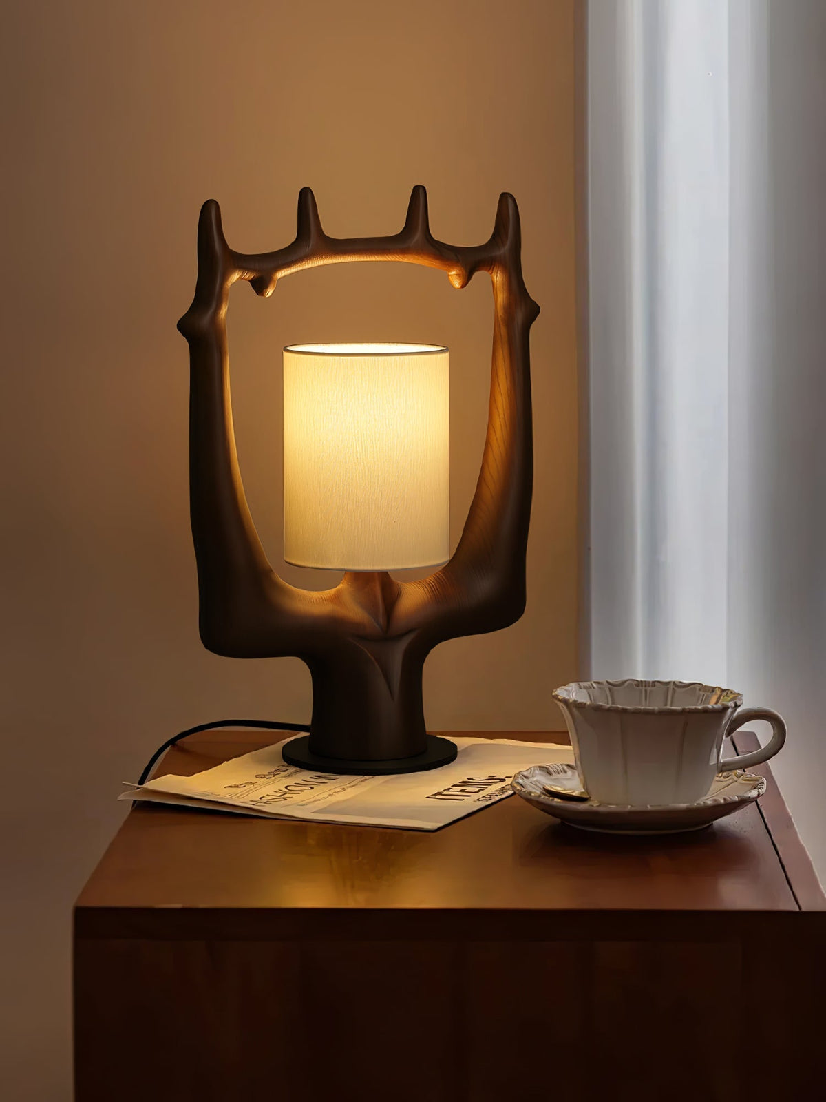 Roise Nature drewniana lampa stołowa