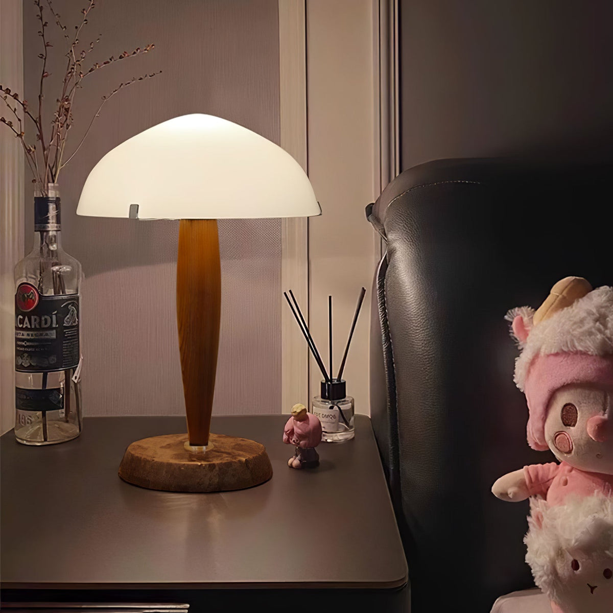 Emerson drewniana lampa stołowa