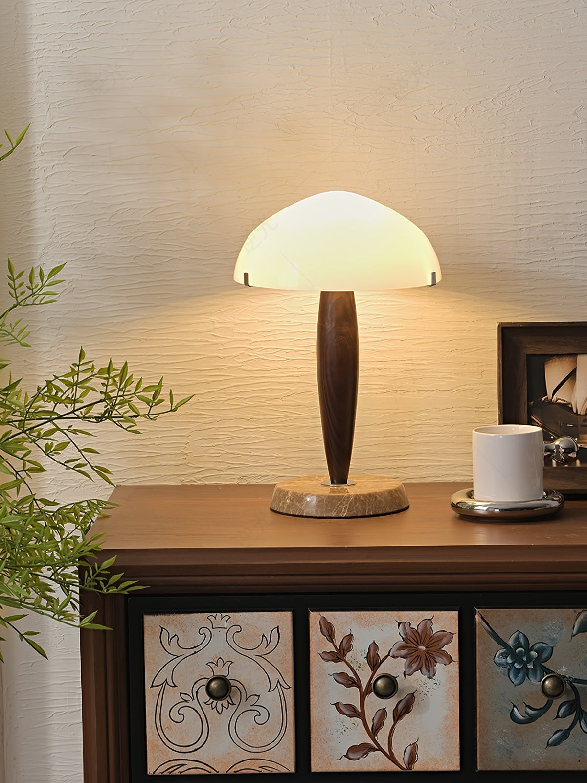 Emerson drewniana lampa stołowa