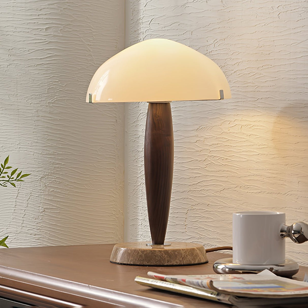 Emerson drewniana lampa stołowa