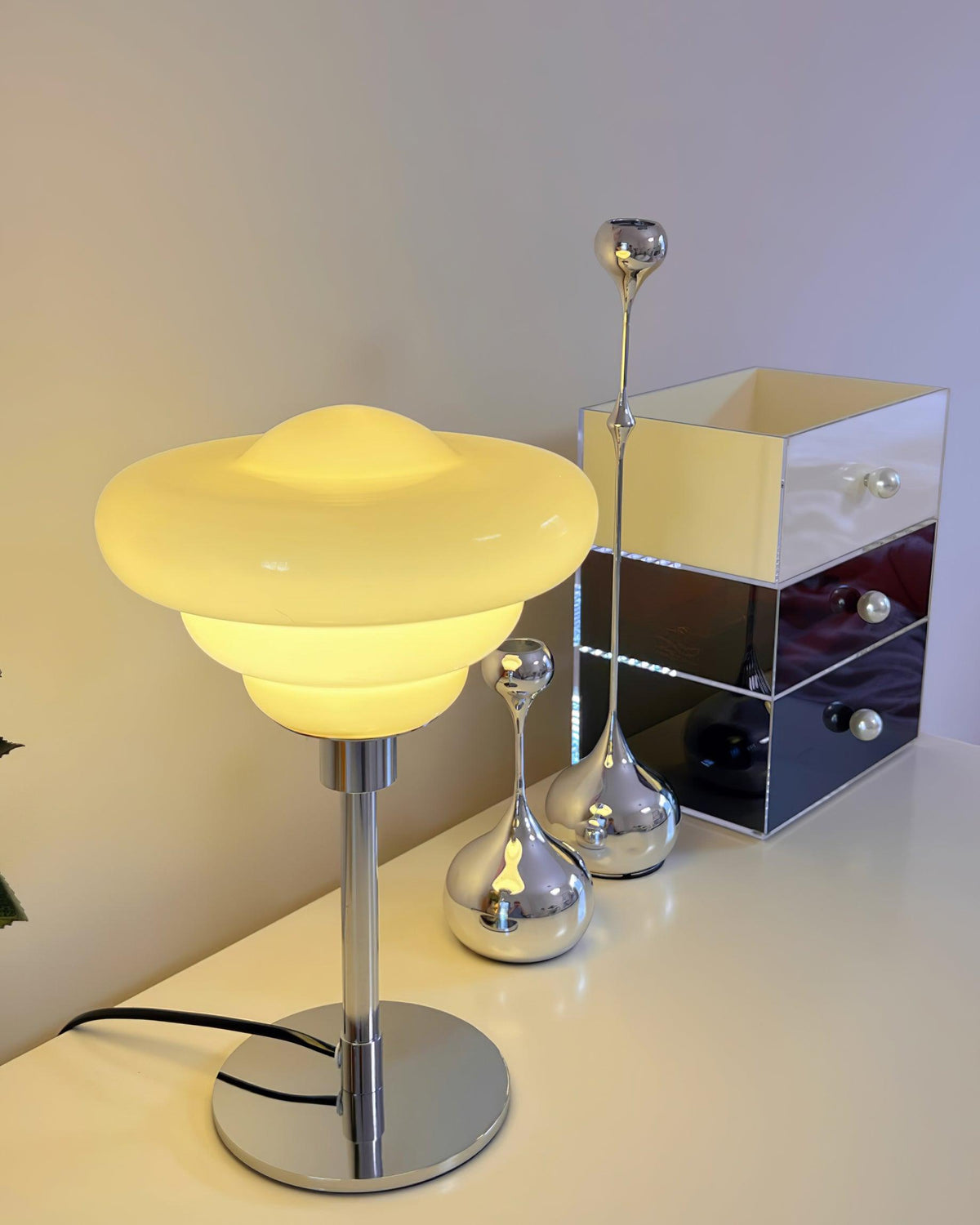 Lampa stołowa Oreloaine ze szkła