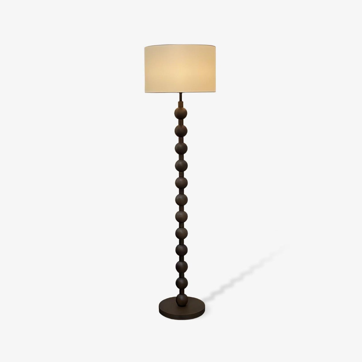 Paston lampa stojąca ze szkła i płótna