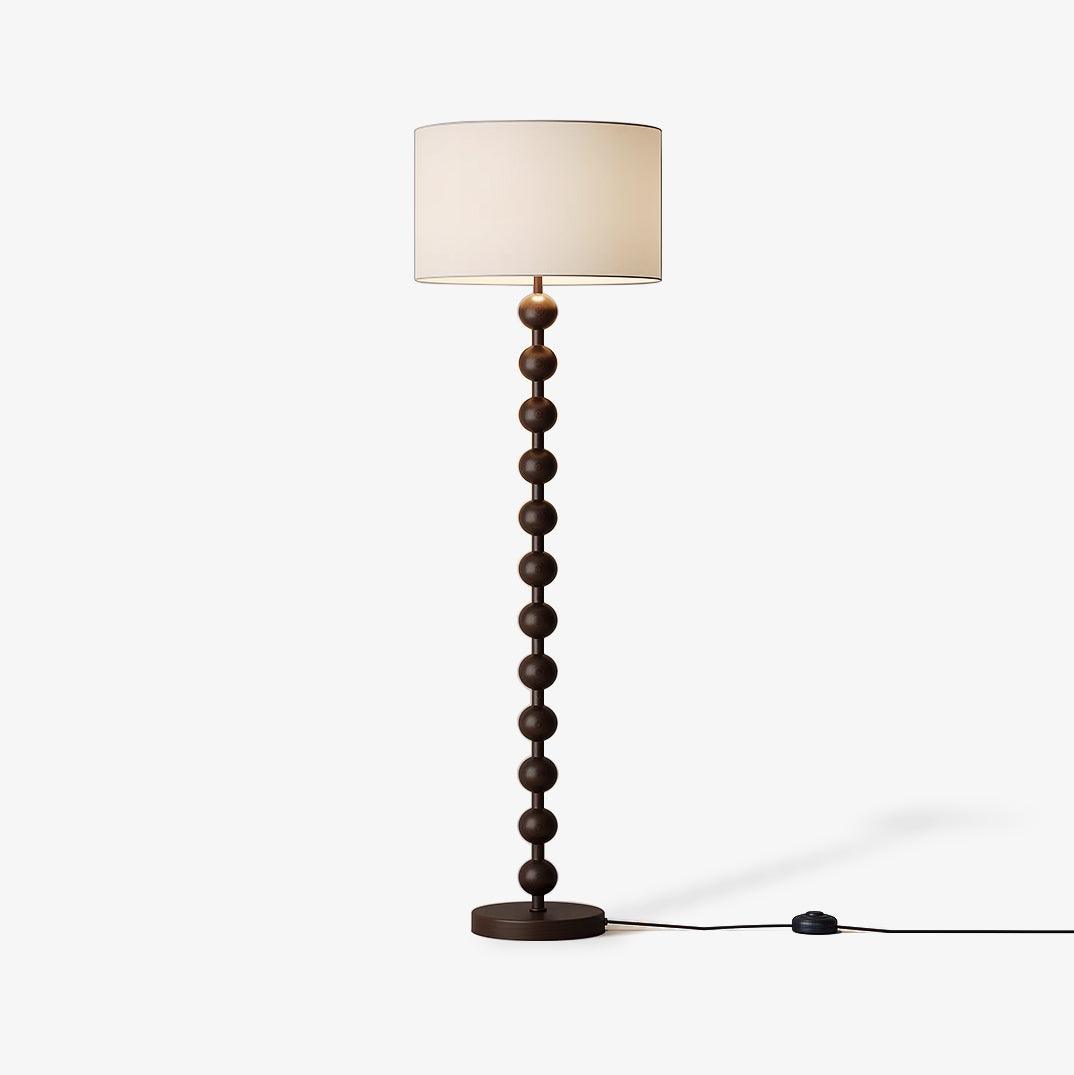 Paston lampa stojąca ze szkła i płótna