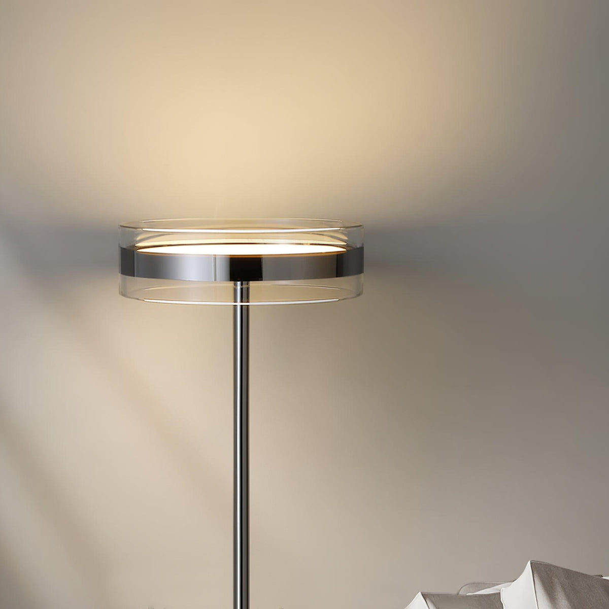 Lioreette lampa stołowa ze szkła i chromu