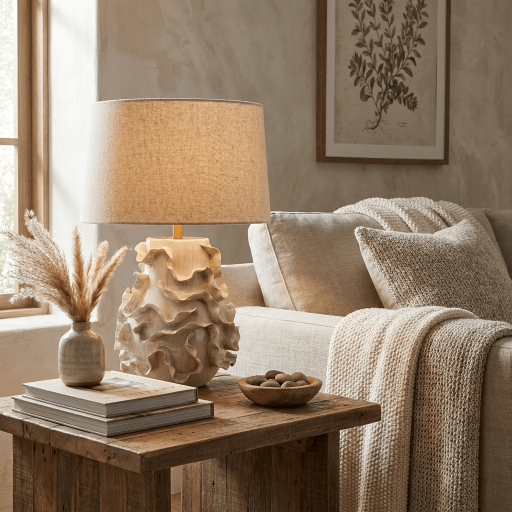 Elieielle ceramiczna lampa stołowa ze zwiewanymi płatkami