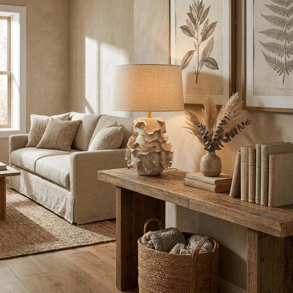 Elieielle ceramiczna lampa stołowa ze zwiewanymi płatkami