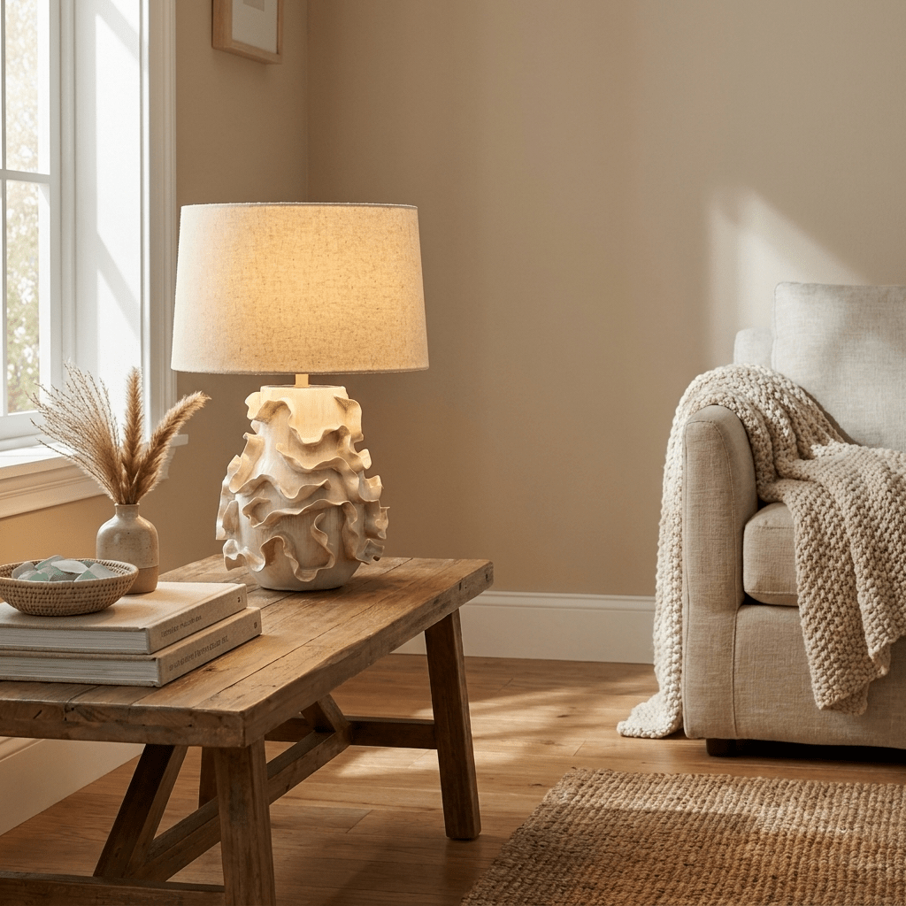 Elieielle ceramiczna lampa stołowa ze zwiewanymi płatkami