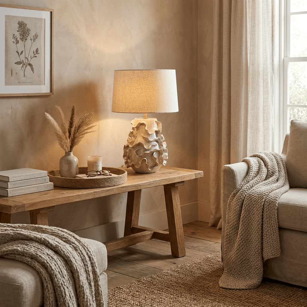 Elieielle ceramiczna lampa stołowa ze zwiewanymi płatkami