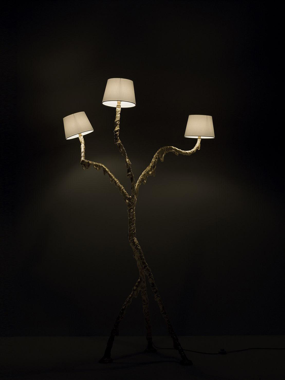 Dendria trójramienna lampa stojąca o kształcie gałęzi