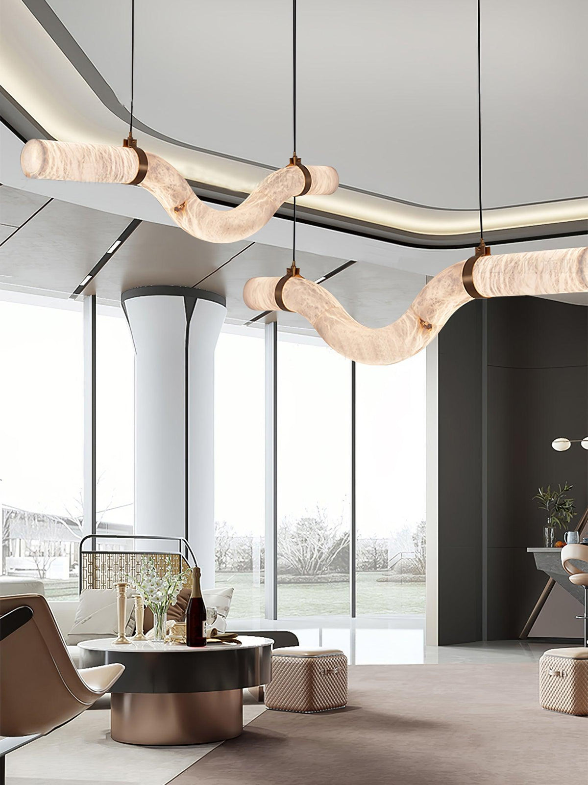 Luste Alabaster Closed-loop lampa wisząca