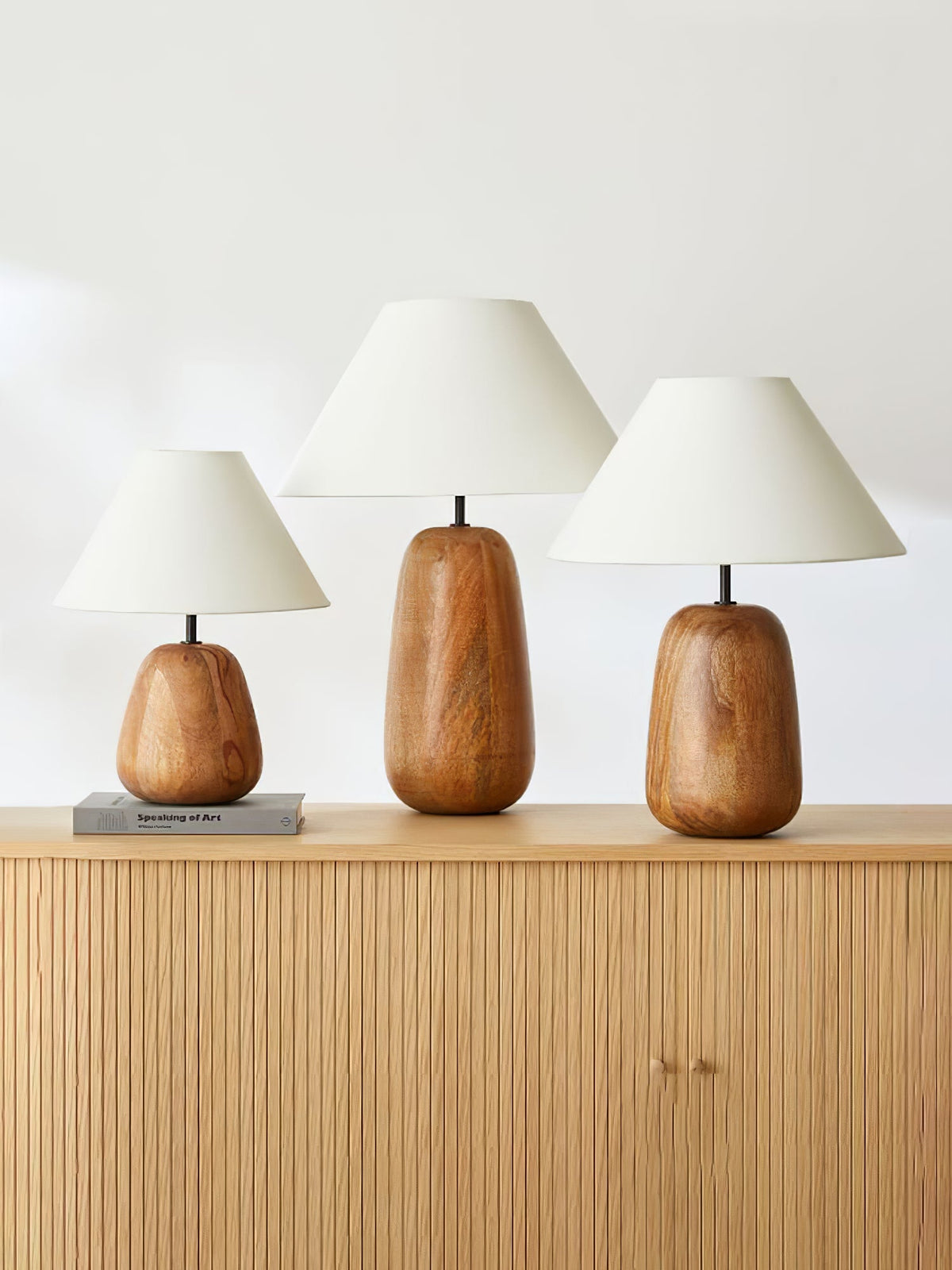 Lindenier drewniana lampa stołowa