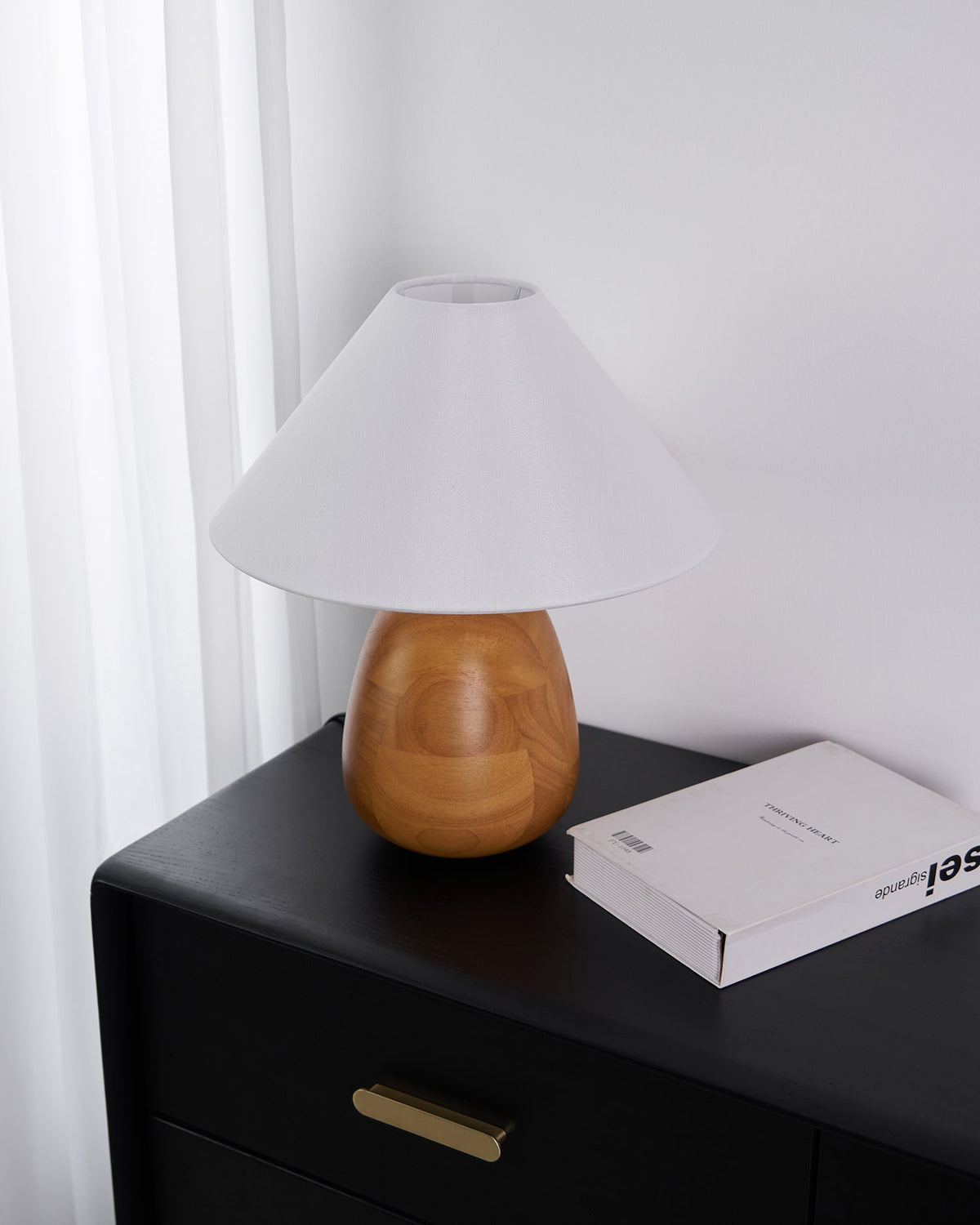 Syloraya nowoczesna lampa stołowa z drewna
