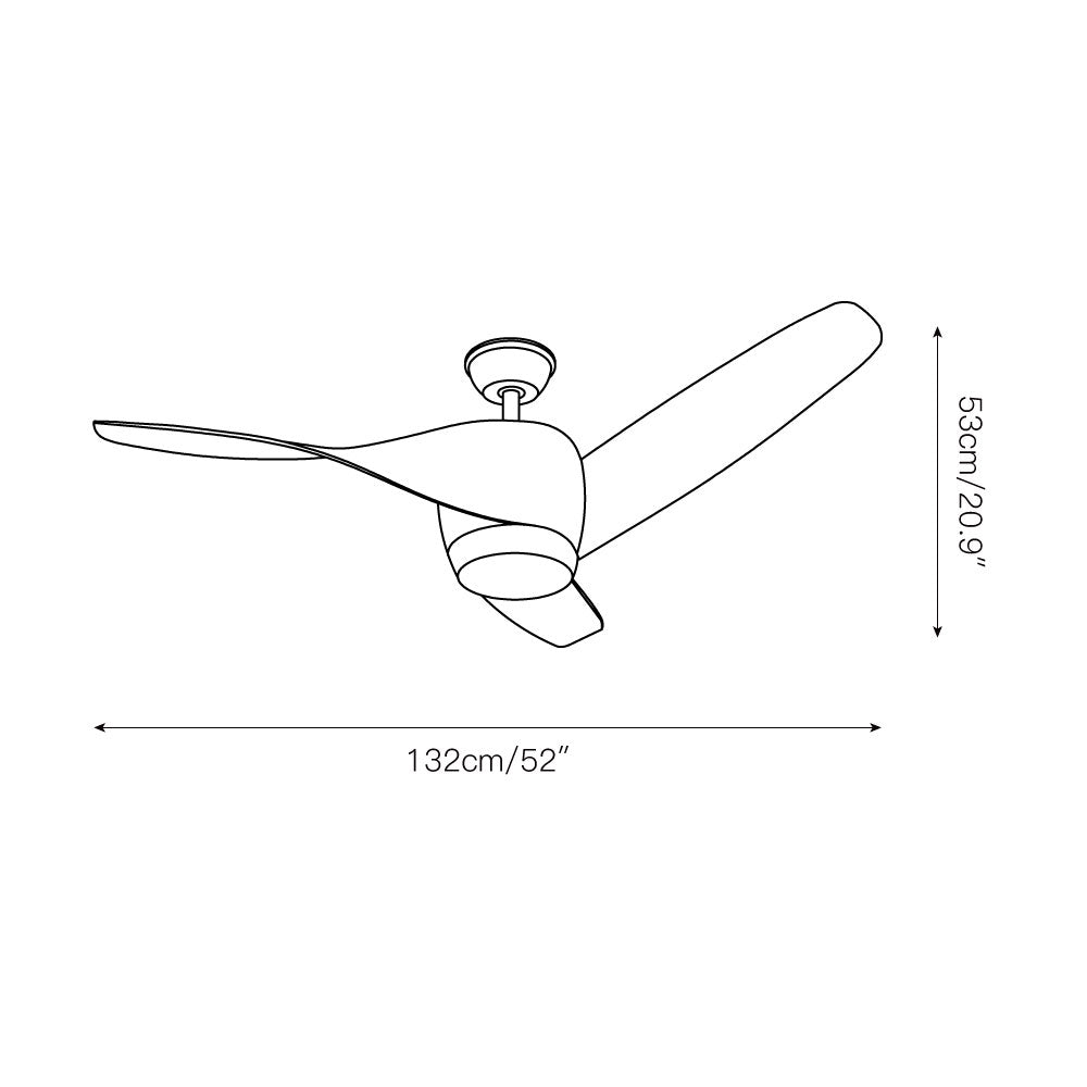 Liororeon lampa sufitowa wentylatorowa