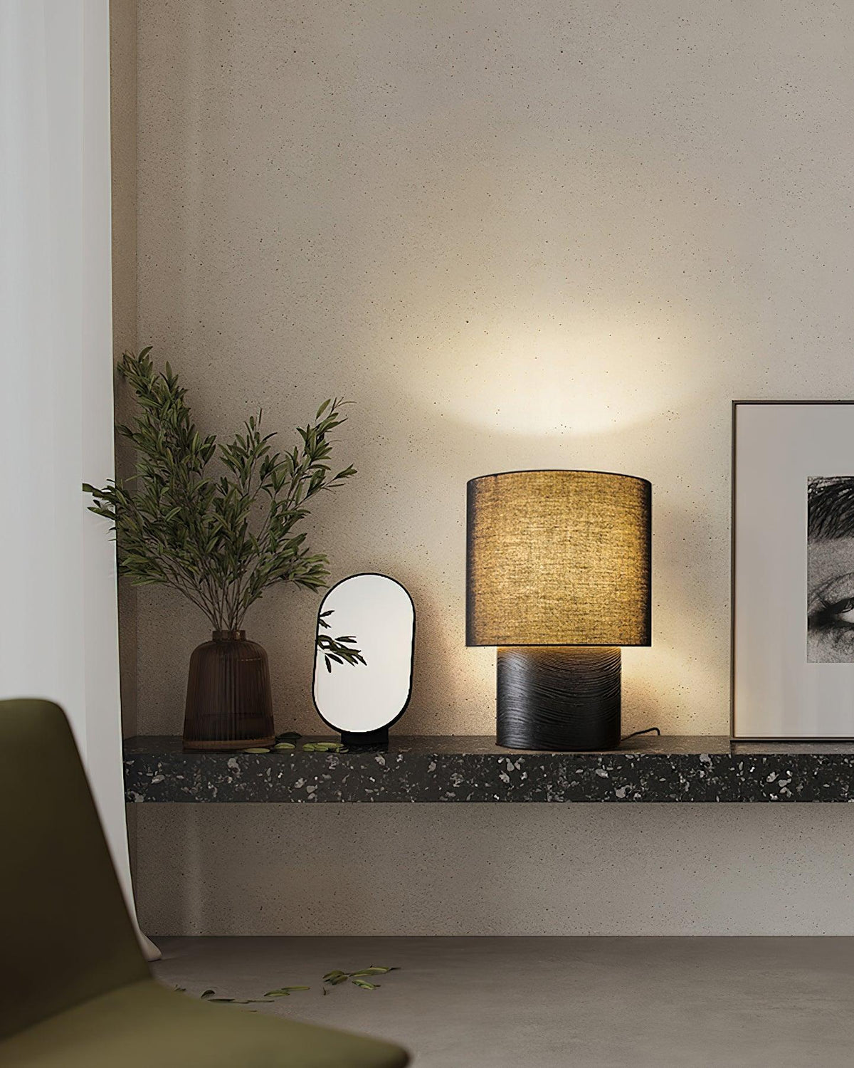 Alvira minimalistyczna lampa stołowa z drewna