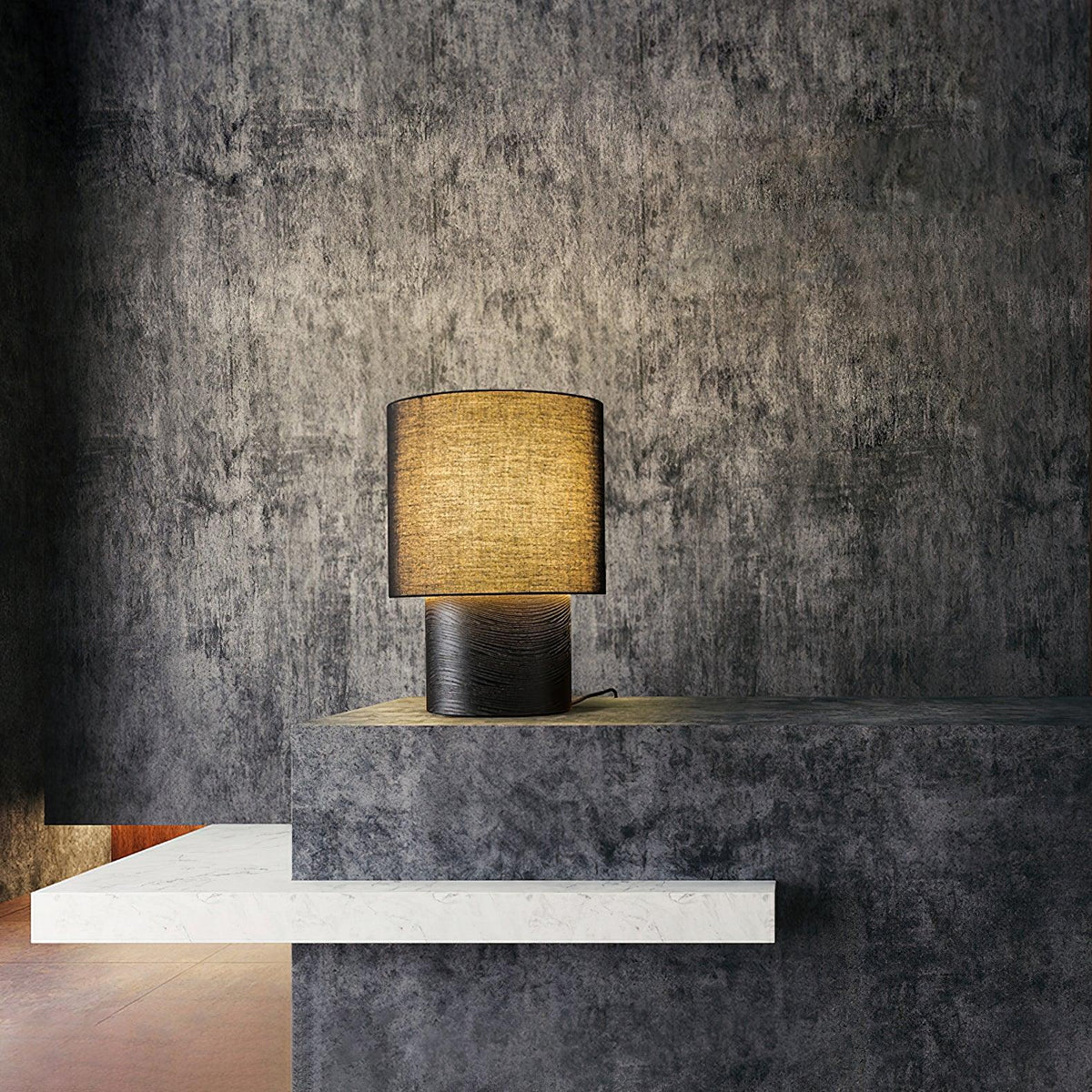 Alvira minimalistyczna lampa stołowa z drewna
