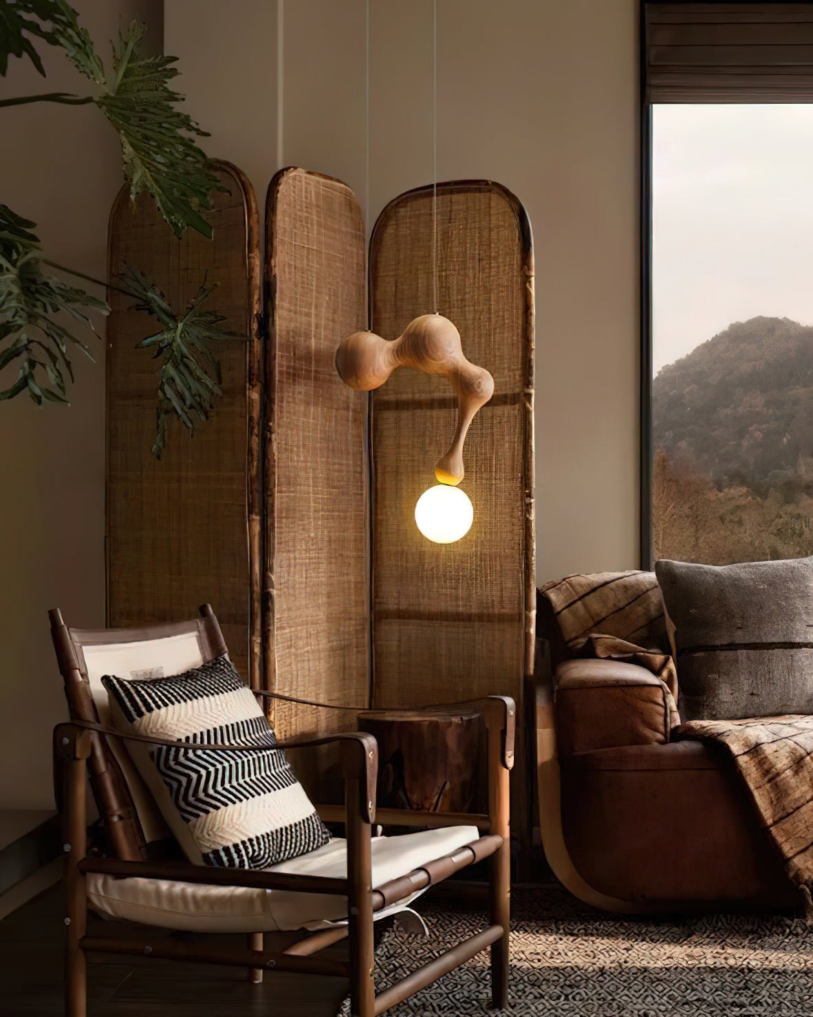 Hale Luxury drewniana lampa wisząca