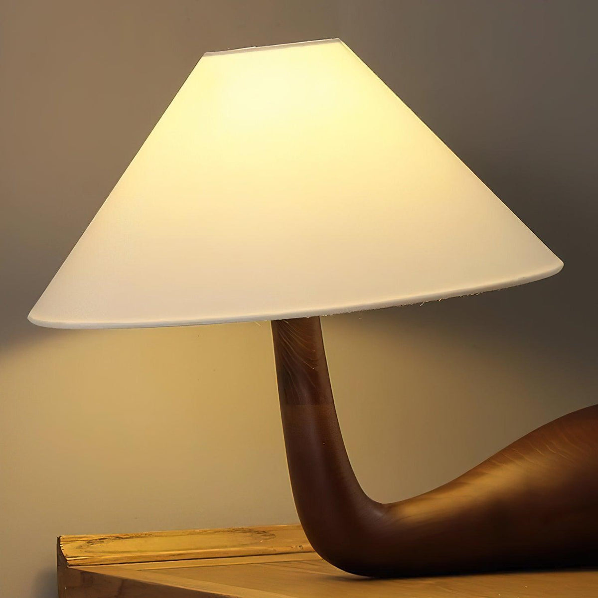 Lampa stołowa Solisise artystyczna z drewna