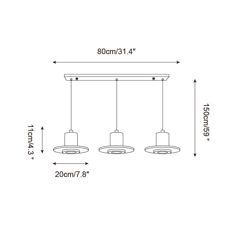 Seralielle lampa wisząca Travertine w kształcie top-hat